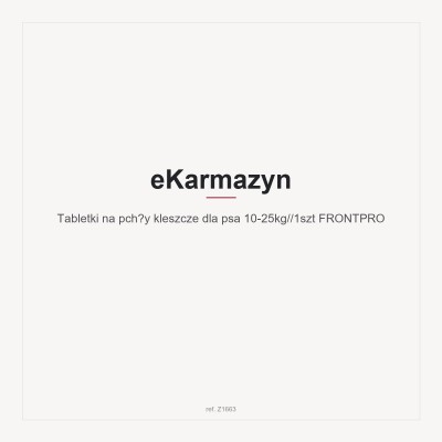 Tabletki na pchły kleszcze dla psa 10-25kg//1szt FRONTPRO