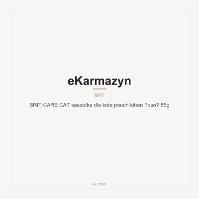 BRIT CARE CAT saszetka dla kota pouch kitten łosoś 85g