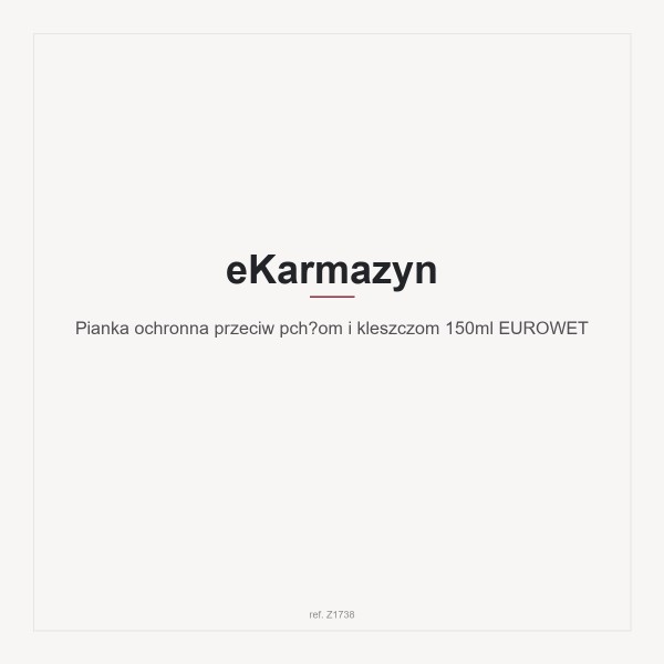 Pianka ochronna przeciw pchłom i kleszczom 150ml  EUROWET