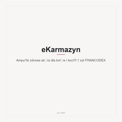 Ampułki zdrowa skóra dla kotów i kociąt 1 szt FRANCODEX