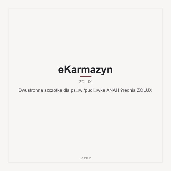 Dwustronna szczotka dla psów /pudlówka ANAH średnia ZOLUX