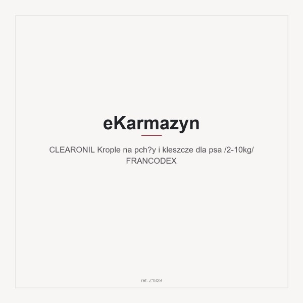 CLEARONIL Krople na pchły i kleszcze dla psa /2-10kg/ FRANCODEX