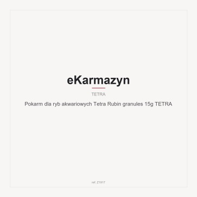 Pokarm dla ryb akwariowych Tetra Rubin granules 15g TETRA