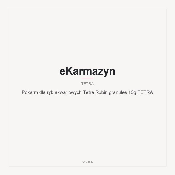 Pokarm dla ryb akwariowych Tetra Rubin granules 15g TETRA