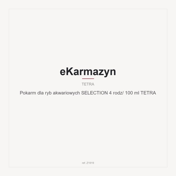 Pokarm dla ryb akwariowych SELECTION 4 rodz/ 100 ml TETRA