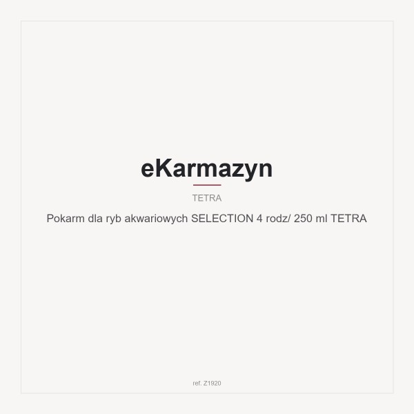 Pokarm dla ryb akwariowych SELECTION 4 rodz/ 250 ml TETRA
