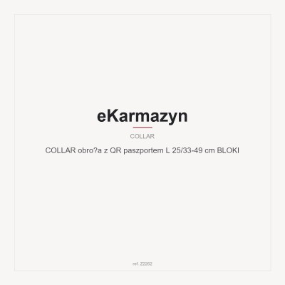COLLAR obroża  z QR paszportem L 25/33-49 cm BLOKI