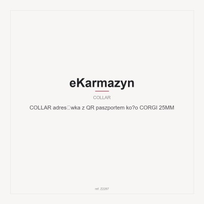 COLLAR adresówka z QR paszportem koło CORGI 25MM
