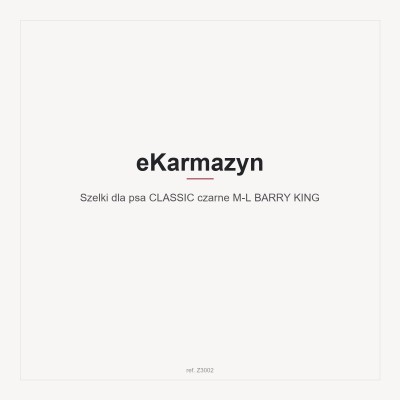 Szelki dla psa CLASSIC czarne M-L BARRY KING