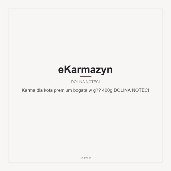 Karma dla kota premium bogata w gęś 400g DOLINA NOTECI