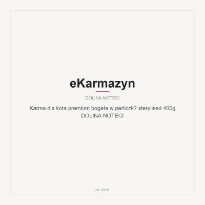 Karma dla kota premium bogata w perliczkę sterylised  400g DOLINA NOTECI