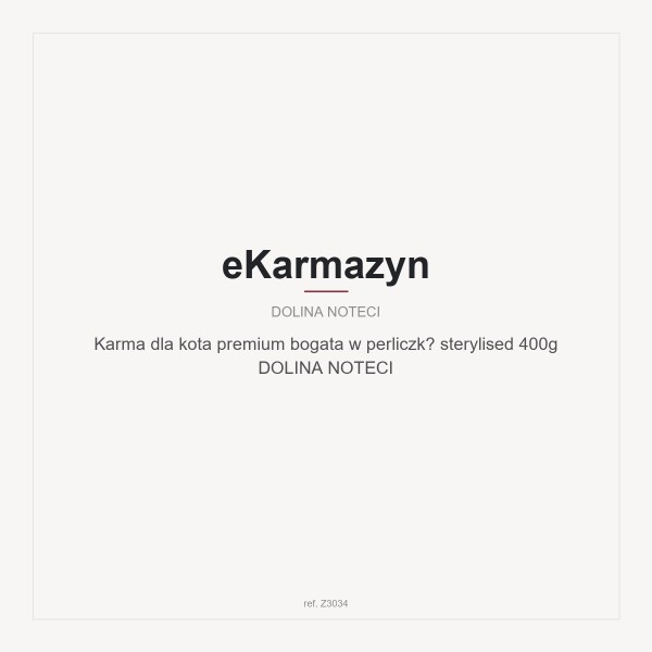 Karma dla kota premium bogata w perliczkę sterylised  400g DOLINA NOTECI