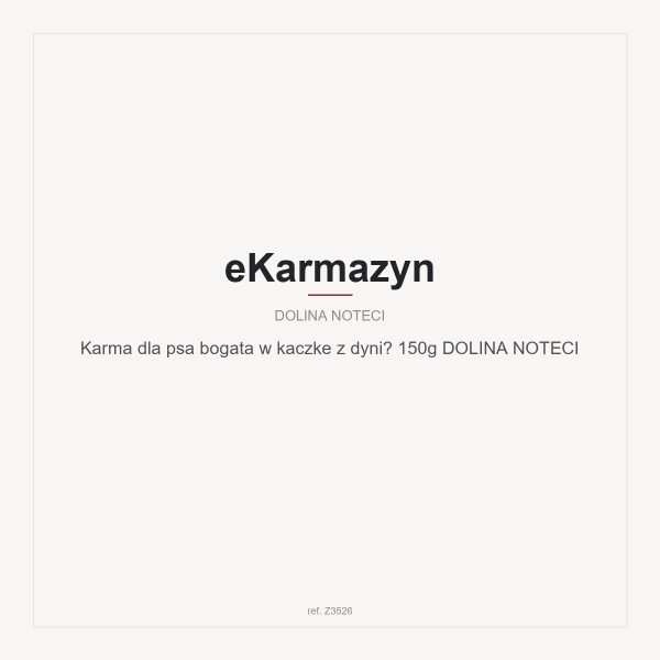 Karma dla psa bogata w kaczke z dynią 150g DOLINA NOTECI