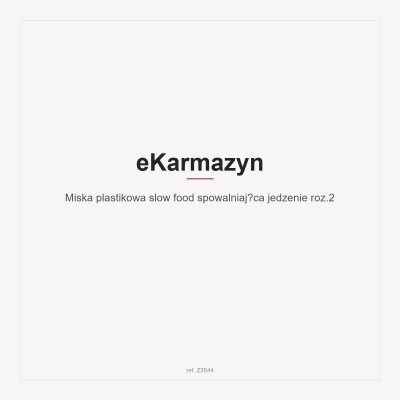 Miska plastikowa slow food spowalniająca jedzenie roz.2