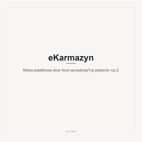 Miska plastikowa slow food spowalniająca jedzenie roz.2