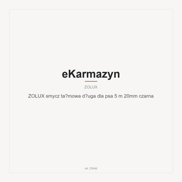 ZOLUX smycz taśmowa długa dla psa 5 m 20mm czarna