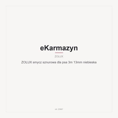 ZOLUX smycz sznurowa dla psa 3m 13mm niebieska