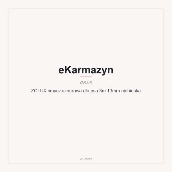 ZOLUX smycz sznurowa dla psa 3m 13mm niebieska