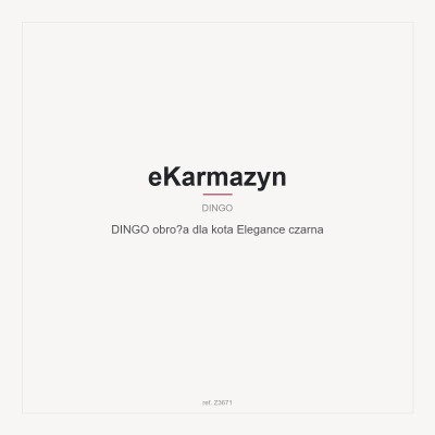 DINGO obroża dla kota Elegance czarna