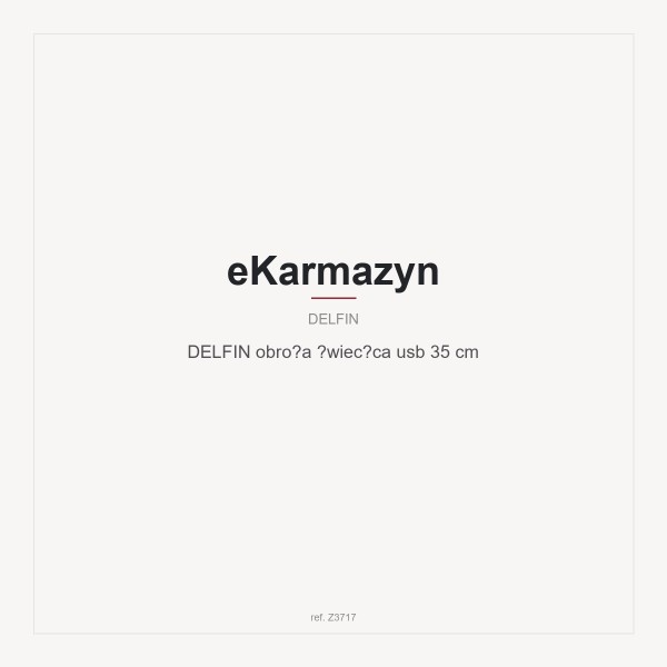 DELFIN obroża świecąca usb 35 cm