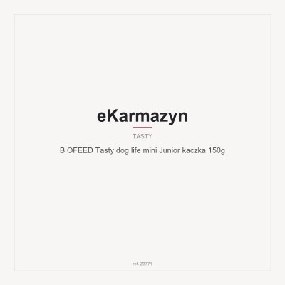 BIOFEED Tasty dog life mini Junior kaczka 150g