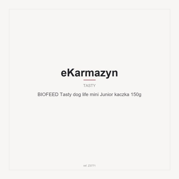 BIOFEED Tasty dog life mini Junior kaczka 150g