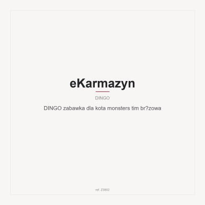 DINGO zabawka dla kota monsters tim brązowa