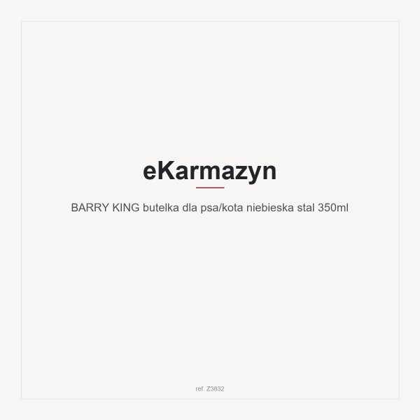 BARRY KING butelka dla psa/kota niebieska stal 350ml