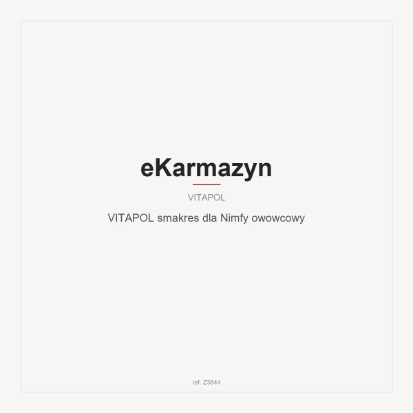 VITAPOL smakres dla Nimfy owowcowy