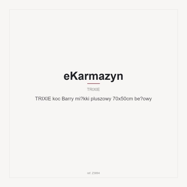 TRIXIE koc Barry miękki pluszowy 70x50cm beżowy