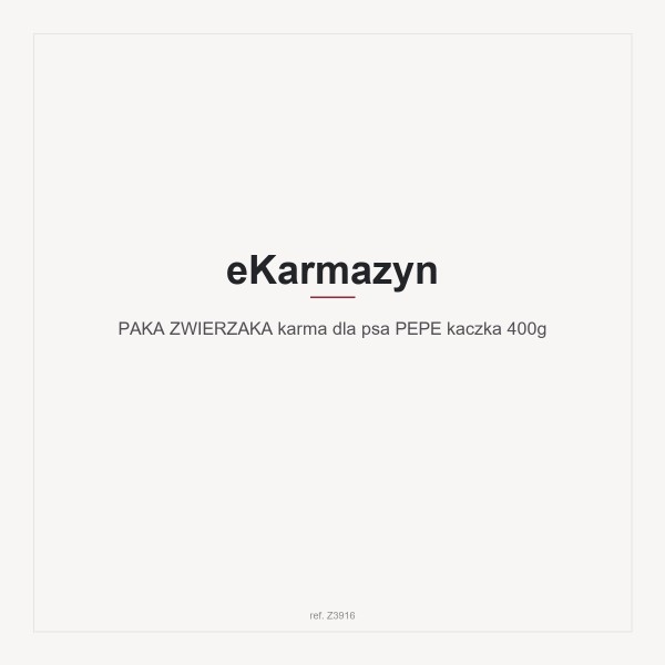 PAKA ZWIERZAKA karma dla psa PEPE kaczka 400g