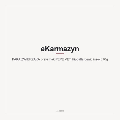 PAKA ZWIERZAKA przysmak PEPE VET Hipoallergenic insect 70g