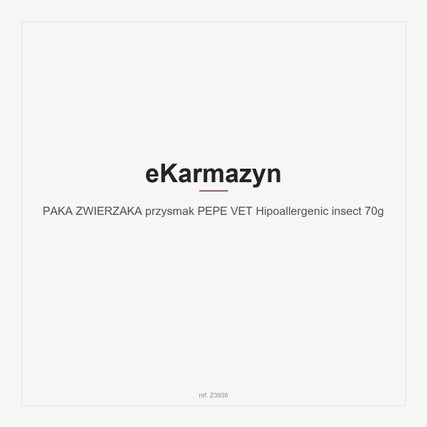 PAKA ZWIERZAKA przysmak PEPE VET Hipoallergenic insect 70g