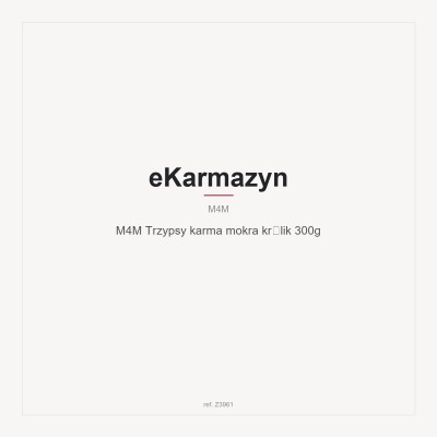 M4M Trzypsy karma mokra królik 300g