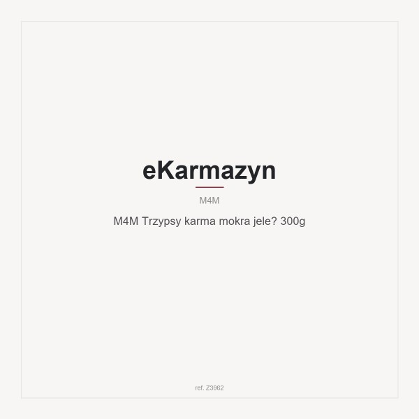 M4M Trzypsy karma mokra jeleń 300g
