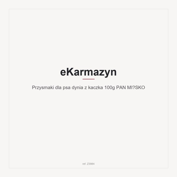 Przysmaki dla psa dynia z kaczka  100g PAN MIĘSKO