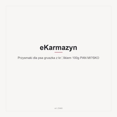 Przysmaki dla psa gruszka  z królikiem 100g PAN MIĘSKO