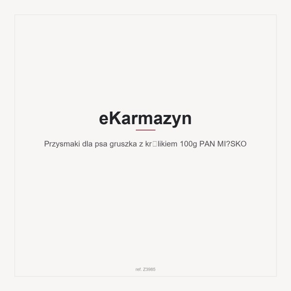 Przysmaki dla psa gruszka  z królikiem 100g PAN MIĘSKO