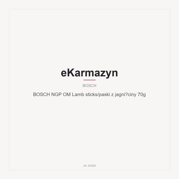 BOSCH NGP OM Lamb sticks/paski z jagnięciny 70g