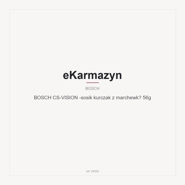 BOSCH CS-VISION -sosik kurczak z marchewką 56g