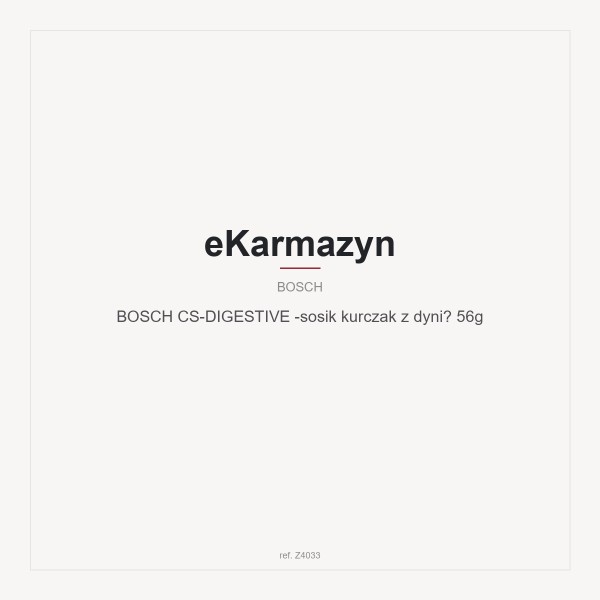 BOSCH CS-DIGESTIVE -sosik kurczak z dynią 56g