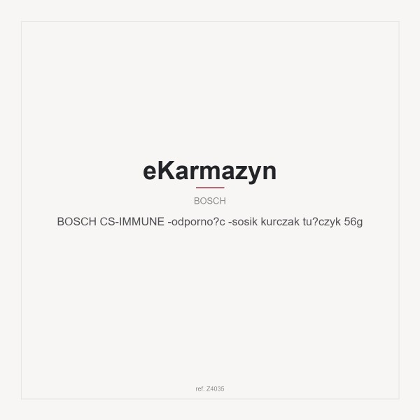 BOSCH CS-IMMUNE -odpornośc -sosik kurczak tuńczyk 56g