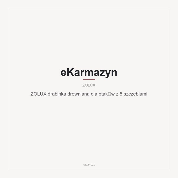 ZOLUX drabinka drewniana dla ptaków z 5 szczeblami