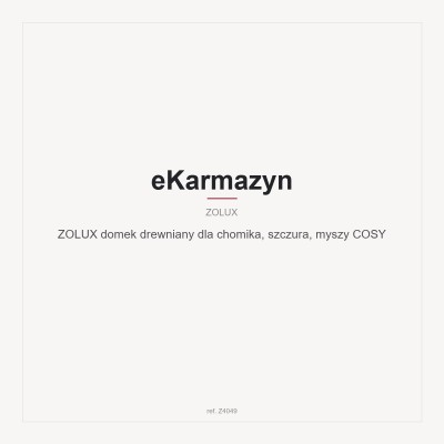 ZOLUX domek drewniany dla chomika, szczura, myszy COSY