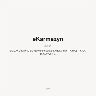 ZOLUX zabawka pluszowa dla psa z dżwiękiem miś CRAZY JOJO 16,5x12x25cm