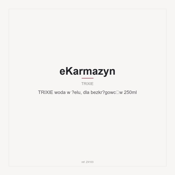 TRIXIE woda w żelu, dla bezkręgowców 250ml