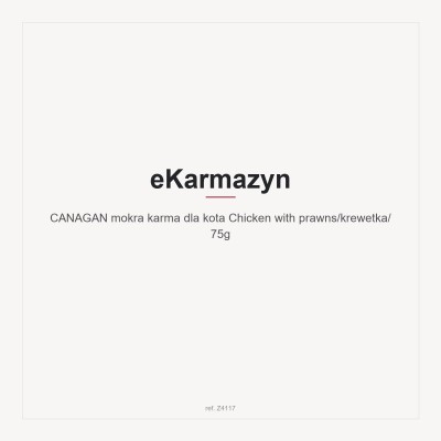 CANAGAN mokra karma dla kota Chicken with prawns/krewetka/ 75g