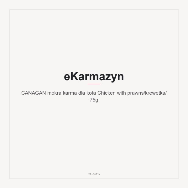 CANAGAN mokra karma dla kota Chicken with prawns/krewetka/ 75g