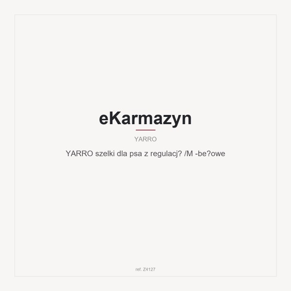 YARRO szelki dla psa z regulacją /M -beżowe