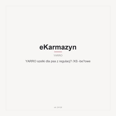 YARRO szelki dla psa z regulacją /XS -beżowe